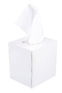 Facial Tissues Cube Box Soft White 36 Pk
